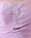 Taffeta Applique Ruffle Strapless Chapel A-line Bridal Gown Wedding Dress