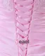 Taffeta Applique Ruffle Strapless Chapel A-line Bridal Gown Wedding Dress