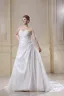 Taffeta Sweetheart Chapel Train A-Line Bridal Plus Size Wedding Dress