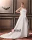 A-ligne Col En V Balayage Sans Manche Plus La Robe De Mariée De Taille