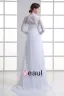 Chiffon Ruffle V Neck Court Train Empire Wedding Dress