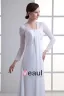 Chiffon Ruffle V Neck Court Train Empire Wedding Dress