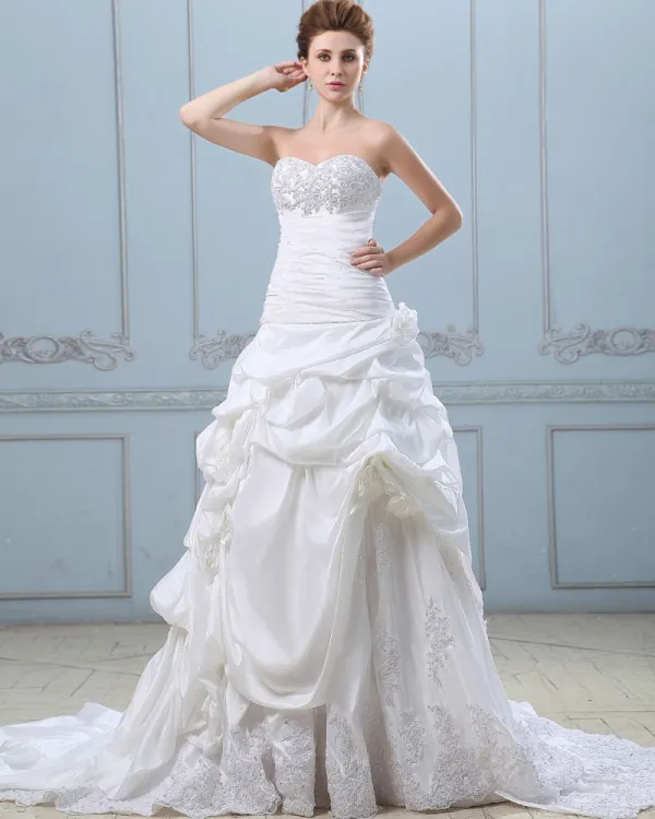 Taffeta Lace Wedding Dress