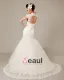 Graceful Applique Beading High Neck Tulle Mermaid Wedding Dress