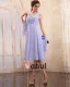Beautiful Ruffle V-Neck Tea-length Chiffon Mothers of Bride Special Guests Dress