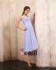 Beautiful Ruffle V-Neck Tea-length Chiffon Mothers of Bride Special Guests Dress