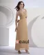 Chiffon Ruffle V-Neck Floor Length Bridesmaid Dresses