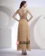 Chiffon Ruffle V-Neck Floor Length Bridesmaid Dresses