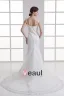Tulle Ruffle Beading Shoulder Straps Court Train Mermaid Wedding Dress
