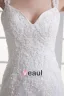 Tulle Ruffle Beading Shoulder Straps Court Train Mermaid Wedding Dress
