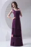 Shoulder Straps Pleated Floor Length Chiffon Mother of The Bride Dress