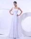 Chiffon Empire One Shoulder Sweetheart Chapel Train Wedding Dress