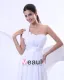 Chiffon Empire One Shoulder Sweetheart Chapel Train Wedding Dress