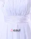 Chiffon Empire One Shoulder Sweetheart Chapel Train Wedding Dress