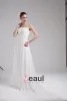 Fashion Chiffon Charmeuse Beading Strapless Floor Length Empire Wedding Dress