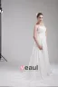 Mode Charmeuse Mousseline De Soie Perles Longueur De Plancher Robe De Mariée Empire Bretelles