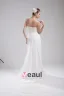 Fashion Chiffon Charmeuse Pleated Sweetheart Court Train Floor Length Empire Wedding Dress
