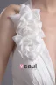 Fashion Chiffon Flower V Neck Floor Length Brush Train Empire Wedding Dress
