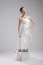 Fashion Organza Charmeuse Pleated Sweetheart Court Train Floor Length Empire Wedding Dress