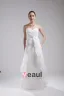 Fashion Organza Charmeuse Pleated Sweetheart Court Train Floor Length Empire Wedding Dress