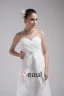 Fashion Organza Charmeuse Pleated Sweetheart Court Train Floor Length Empire Wedding Dress