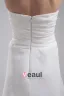 Fashion Organza Charmeuse Pleated Sweetheart Court Train Floor Length Empire Wedding Dress