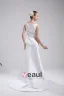 Fashion Satin Flower V Neck Floor Length Empire Wedding Dress