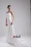Mode Taffetas Longueur De Plancher De Robe De Mariée Bustier Empire Plisse
