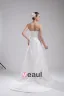 Mode Taffetas Longueur De Plancher De Robe De Mariée Bustier Empire Plisse