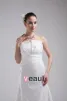 Fashion Taffeta Pleated Strapless Floor Length Empire Wedding Dress