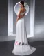 Einen Schulter Plissierte Bodenlangen Chiffon Frau Reich Hochzeitskleid