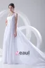 Rundhals Ärmel Reißverschluss Perlen Ruffle Bodenlange Frau Reich Hochzeitskleid