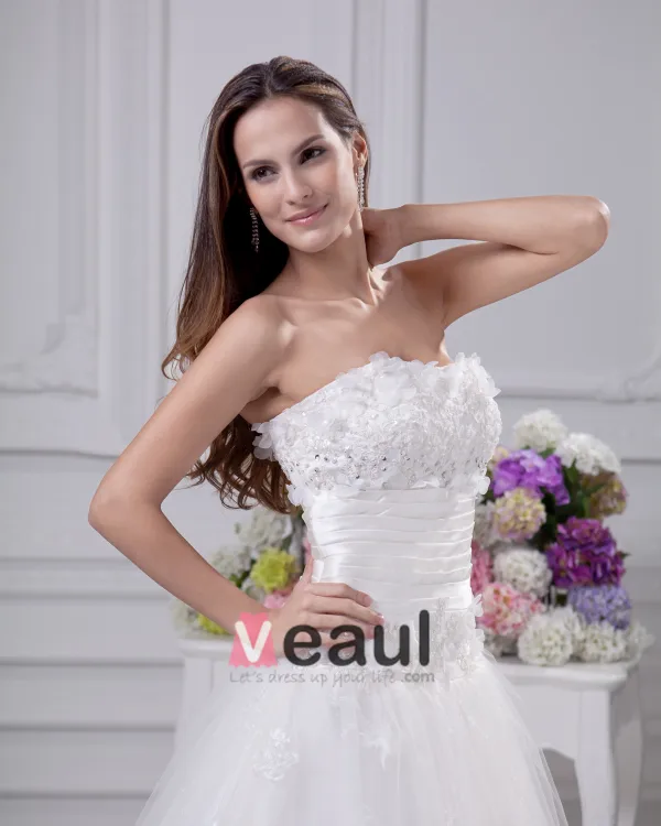 Sash Satin Court Empire Bridal Gown Wedding Dress