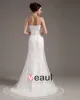 Satin Lace Sweetheart Chapel Bridal High Waist Wedding Dresses