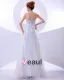 Satin Tulle Volants Perles Sans Manches Robe De Mariée Empire