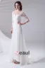 Square Pleated Beading Floor Length Chiffon Lace Woman Empire Wedding Dress