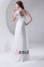 Square Pleated Floor Length Chiffon Woman Empire Wedding Dress