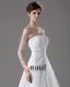 Longueur De Plancher En Mousseline De Soie Robe De Mariée Empire Plissee Perles Bretelles