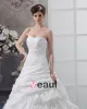 Taft Rüschen Applique Gericht Reich Brautkleider Hochzeitskleid