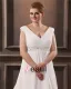 Chiffon Beads Ruffles V Neck Court Plus Size Bridal Gown Wedding Dress