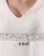 Chiffon Beads Ruffles V Neck Court Plus Size Bridal Gown Wedding Dress