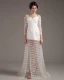 Beautiful A-Line Sweetheart Satin Lace Short Mini Wedding Dress