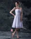 Charming Satin Yarn Beading Sweetheart Short Bridal Gown Wedding Dress