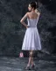 Charming Satin Yarn Beading Sweetheart Short Bridal Gown Wedding Dress