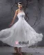 Elegante Taft Garen Applique Kralen Strapless Enkellange Korte Bruidsjurken Trouwjurken