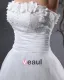 Elegante Taft Garen Applique Kralen Strapless Enkellange Korte Bruidsjurken Trouwjurken