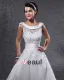 Elegante Garen Charmeuse Kralen Ronde Hals Mini Korte Bruidsjurken Trouwjurken
