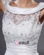 Elegante Garen Charmeuse Kralen Ronde Hals Mini Korte Bruidsjurken Trouwjurken