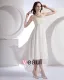 Embroidery Ruffle Chiffon Satin Floor Length Mini Bridal Gown Wedding Dress/Graduation Dresses