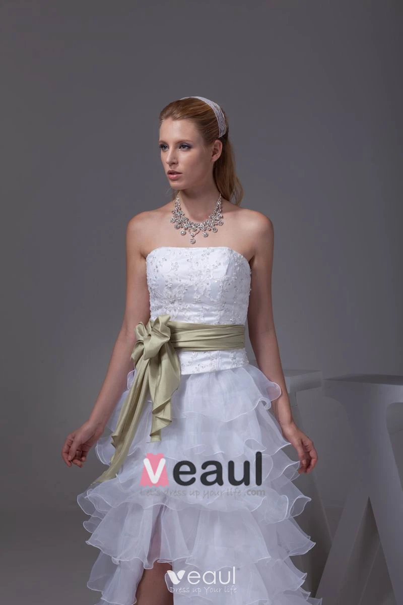 strapless asymmetrical mini dress Winslow main image 1